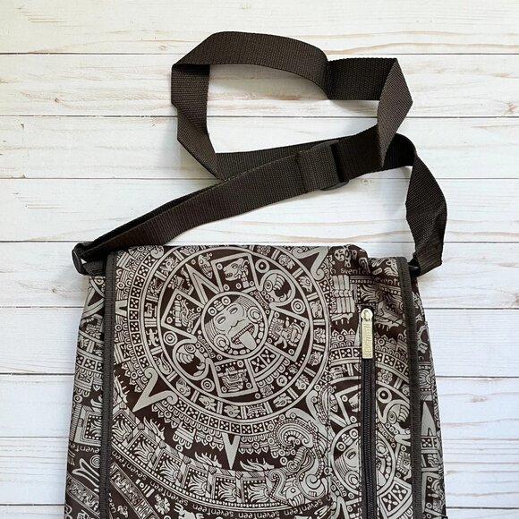 Messenger Crossbody Bag Mayan Aztec Inspired Print - Picture 12 of 13
